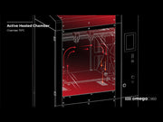 Close-up of BCN3D Omega I60 IDEX dual extruder system for high-speed industrial 3D printing